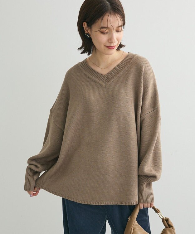 Green Parks 洗える　Ｖネックニットプルオーバー