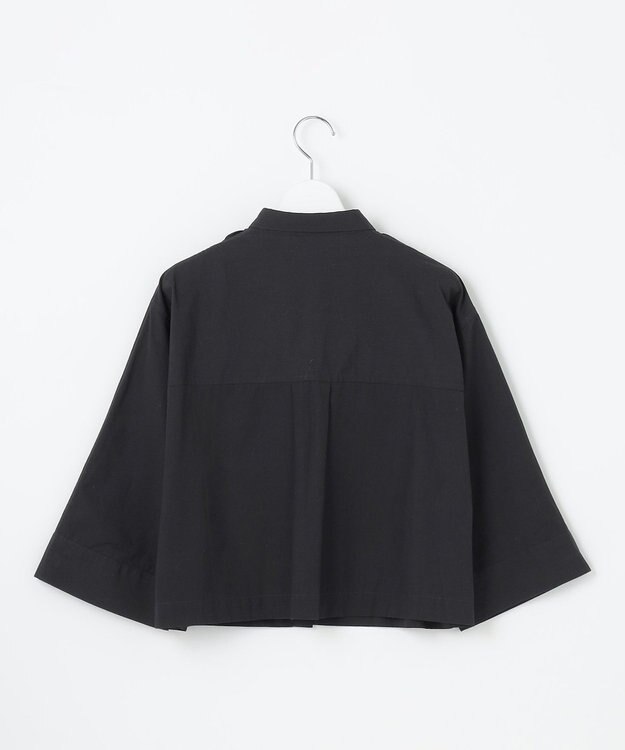 23区 【Indian Factory】コットンポプリン タックディテール シャツ ブラック