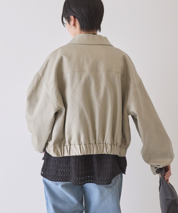 AMERICAN HOLIC 襟付きショート丈ブルゾン Light Khaki