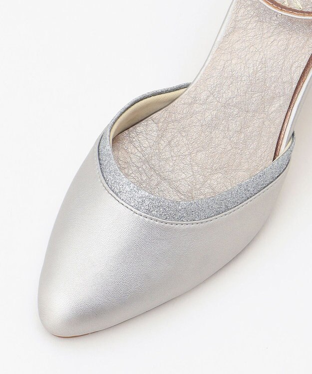 ANY SIS 【23.0~24.0cm】ラメラインブライダル パンプス シルバー