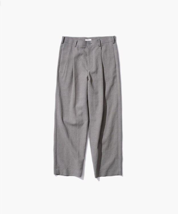 ATON KYOTO TSURIZOME LINEN | ワイドテーパードパンツ - UNISEX GRAY