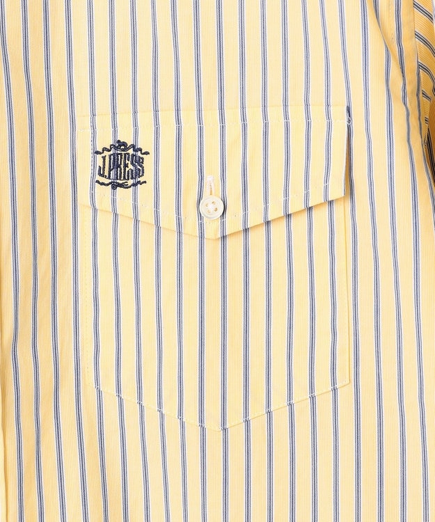J.PRESS MEN ブロードマルチストライプ シャツ / B.D. イエロー系1