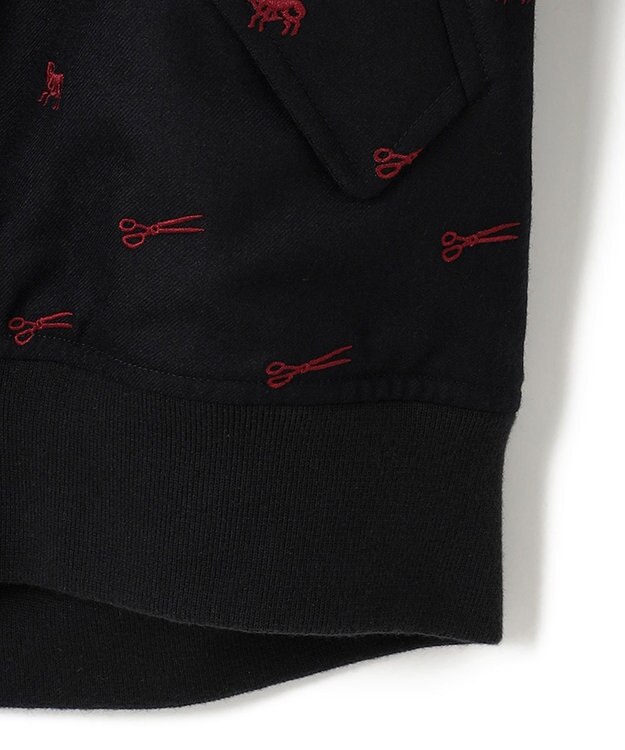 J.PRESS MEN エンブロイダリーゴルフジャケット ネイビー系