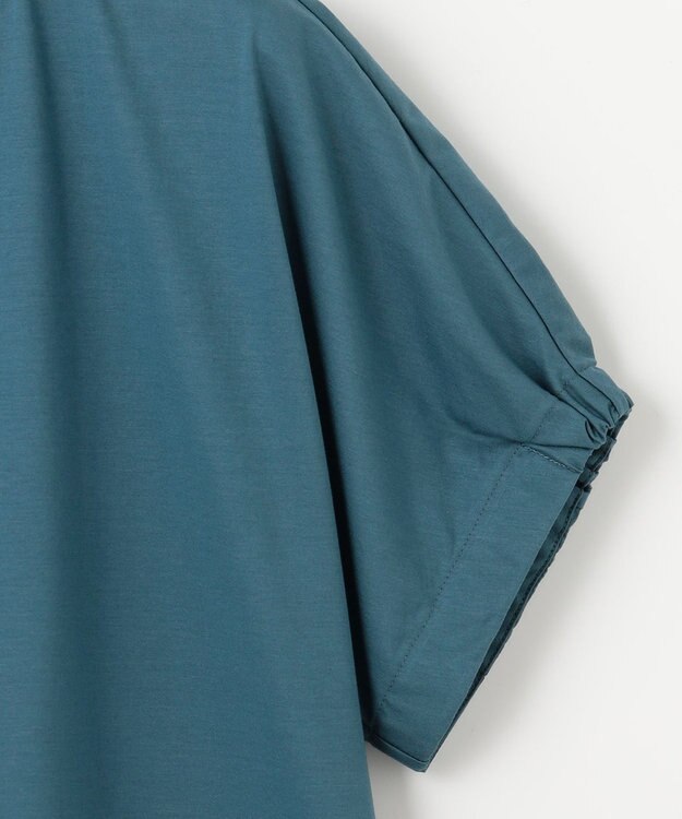 J.PRESS LADIES L 【接触冷感】プレーティングジャージー フレンチスリーブ カットソー シーブルー系