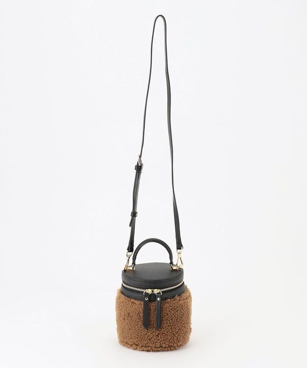 23区 VIOLAdORO エコムートン ショルダー バッグ ダークブラウン系