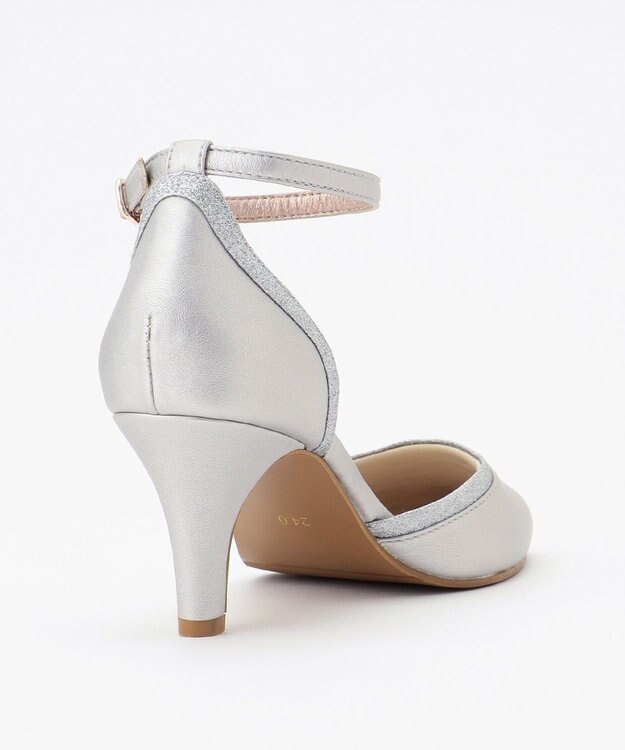 ANY SIS 【23.0~24.0cm】ラメラインブライダル パンプス シルバー