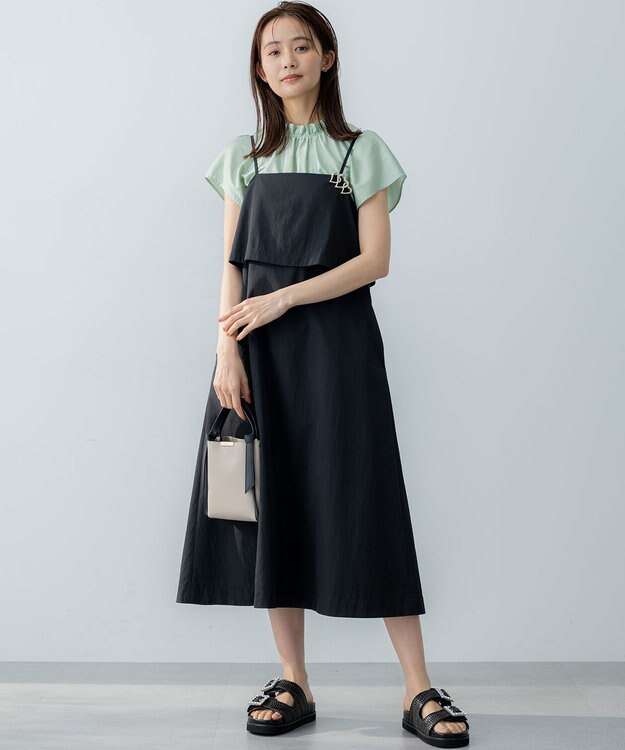 組曲 L エアリーキャミ ワンピース ブラック系