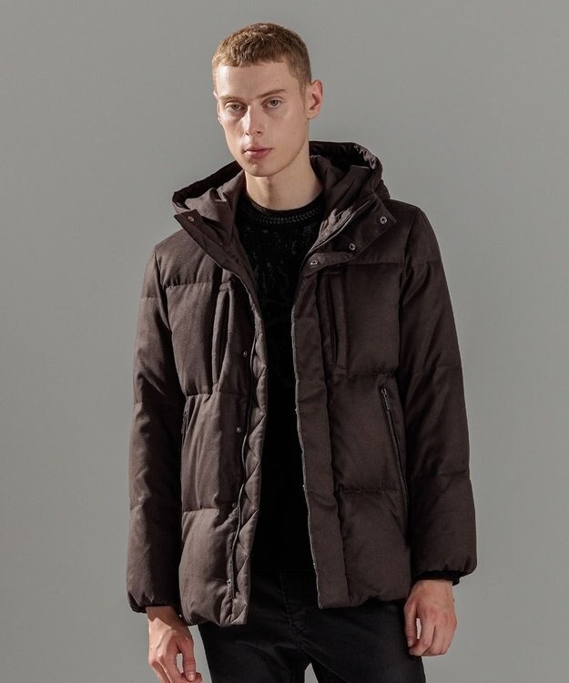 JOSEPH HOMME コマスエード　ダウンコート グレー系