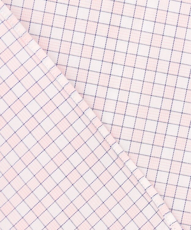 J.PRESS MEN 【PREMIUM PLEATS / 形態安定】スーピマコットンファンシーチェック ドレスシャツ / B.D. ピンク系3