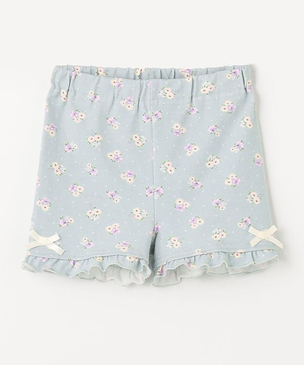 ANY KIDS 1分丈 スパッツ ミント×花柄