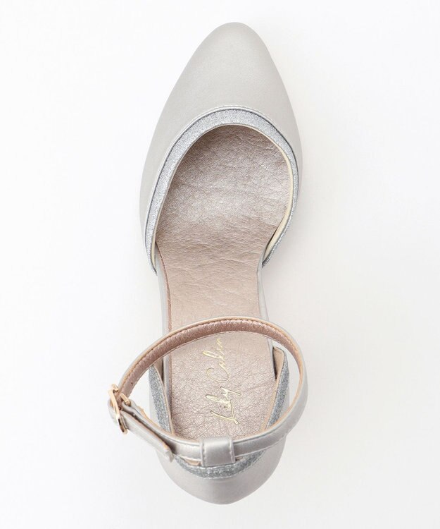 ANY SIS 【23.0~24.0cm】ラメラインブライダル パンプス シルバー