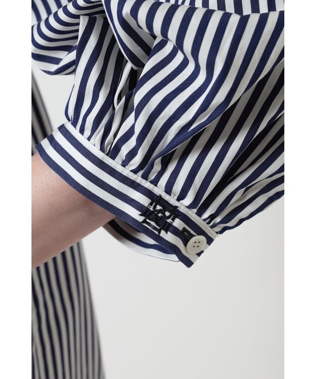 DAKS コットン ギャザーワンピース ネイビー