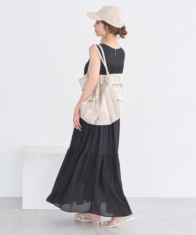 earth music&ecology アソートティアードワンピース Black