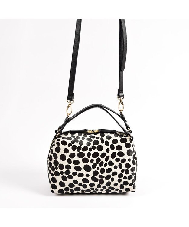 LA BAGAGERIE カウヘアーミニバッグ ダルメシアン