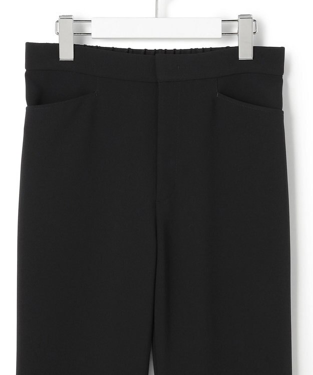 23区 L ストレッチダブルクロス フレアパンツ ブラック系