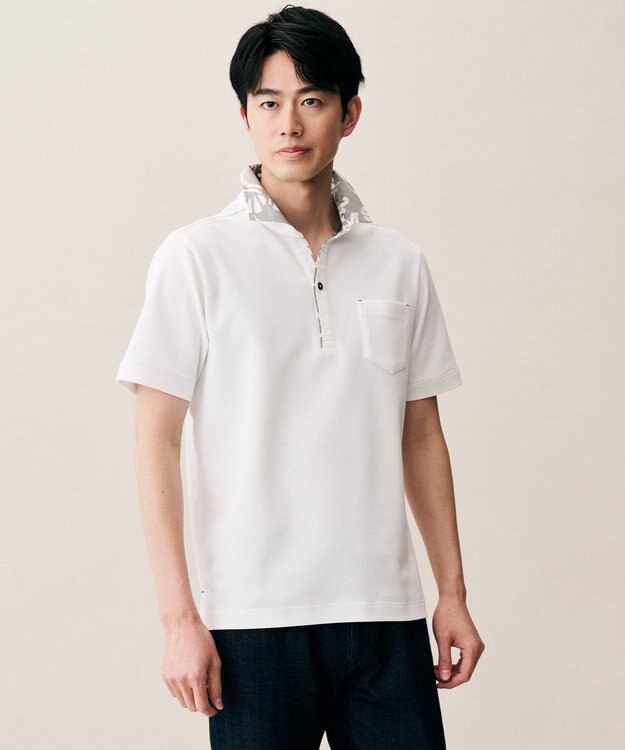 JOSEPH ABBOUD 【キングサイズ・老舗アロハブランドと21年愛されるポロシャツがコラボ】KAHALA ALOHA ダディポロ ホワイト系