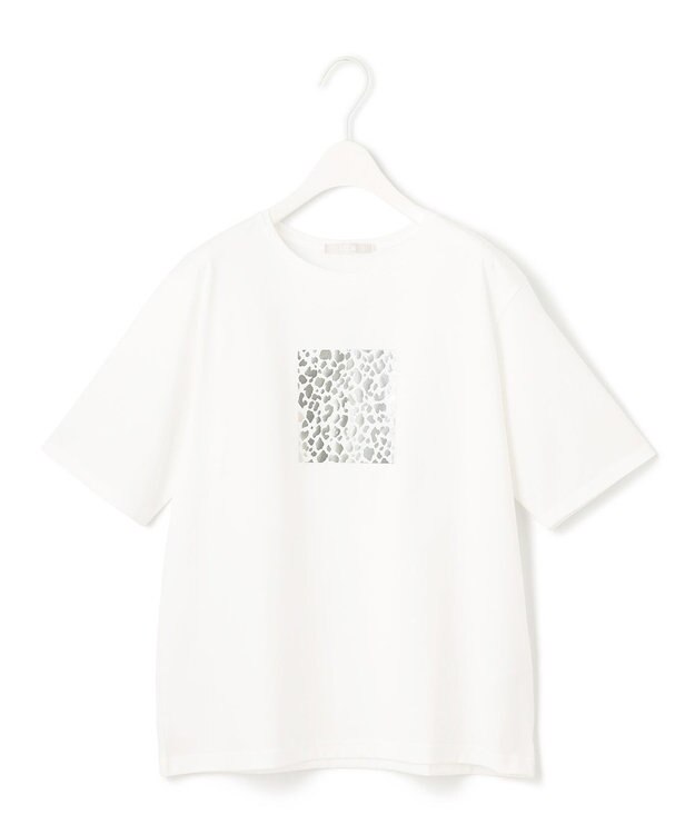 ICB 【新色追加・接触冷感・UVケア・洗える】 ロゴTEE オフホワイト［箔プリント］系