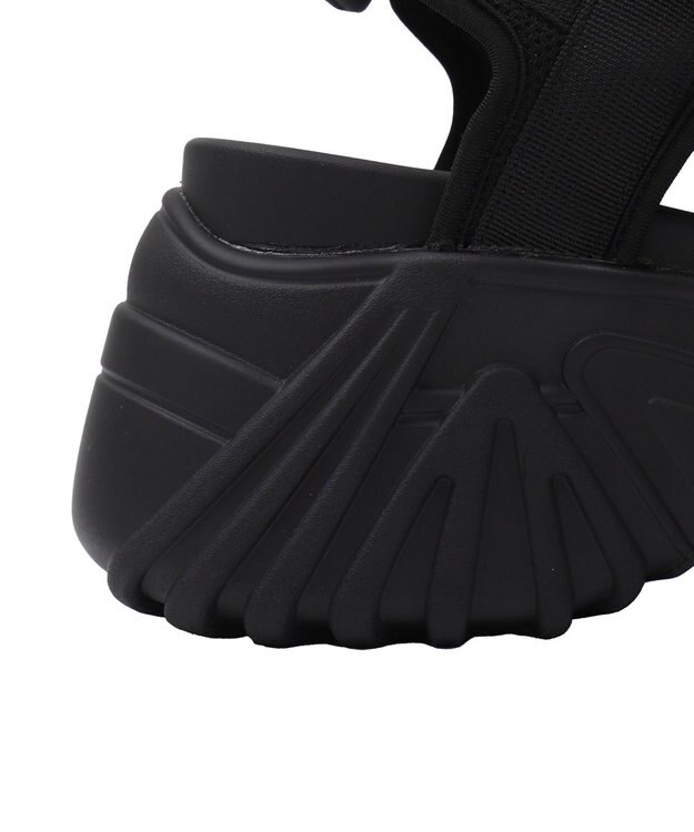 WEGO 厚底ベルトスポーツサンダル ブラック