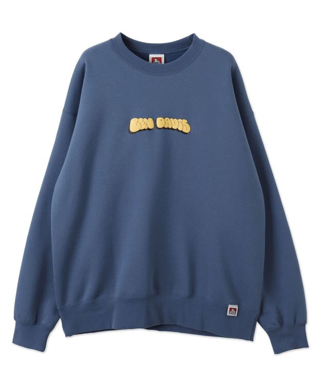 WEGO 【ユニセックス着用ITEM/MLサイズ展開/裏起毛】別注BENDAVISプランプロゴプルオーバー Dブルー