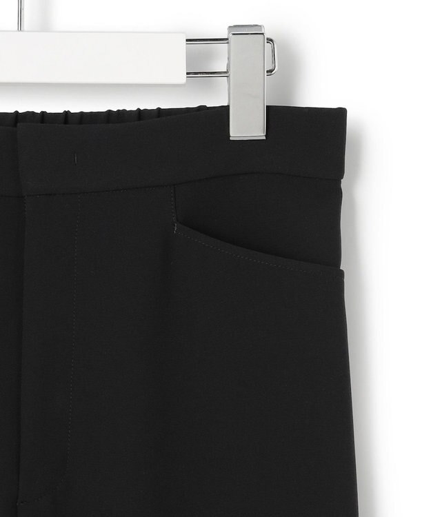 23区 L ストレッチダブルクロス フレアパンツ ブラック系