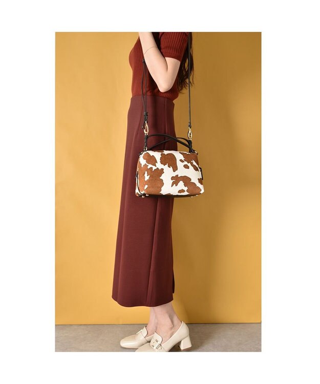 LA BAGAGERIE カウヘアーミニバッグ カウ