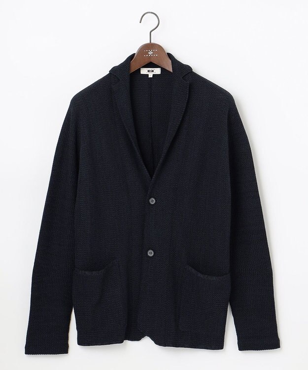JOSEPH ABBOUD 【イージーケア】ホールガーメントリンクス　ニット ネイビー系