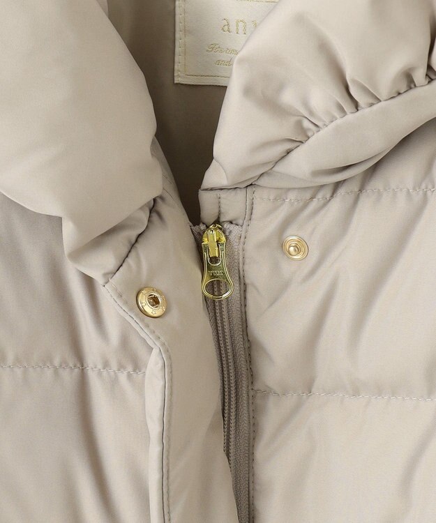 ANY SIS 【洗える】エレガンスショールカラー ミドルダウン ベージュ