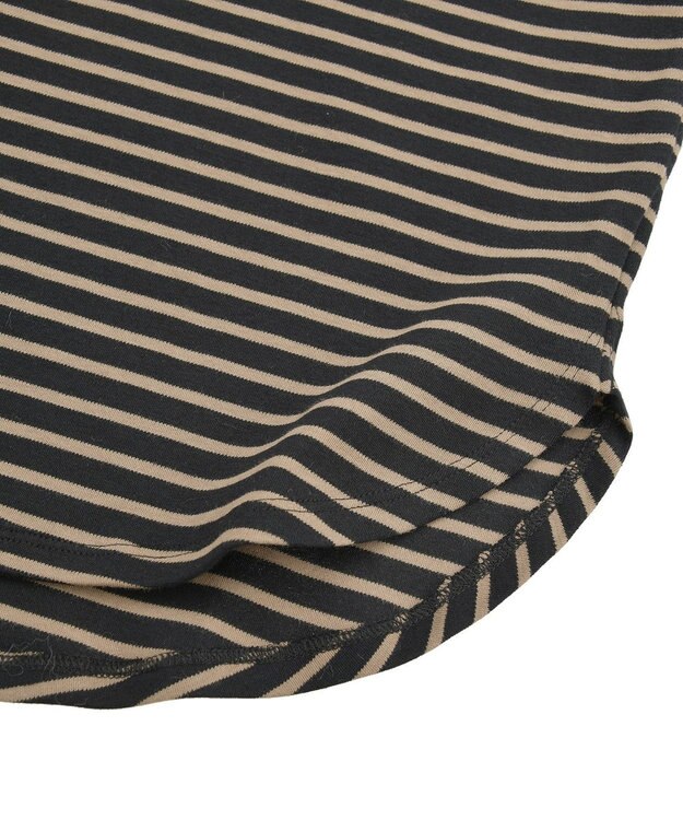 AMERICAN HOLIC アソートラウンドカットプルオーバー Border Black