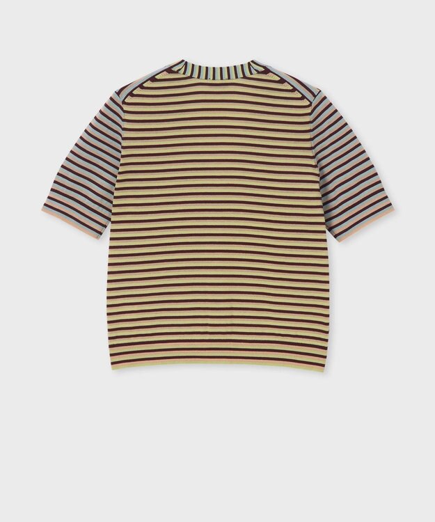 Paul Smith 【洗える】マルチボーダー ニット カーディガン ライトブルー