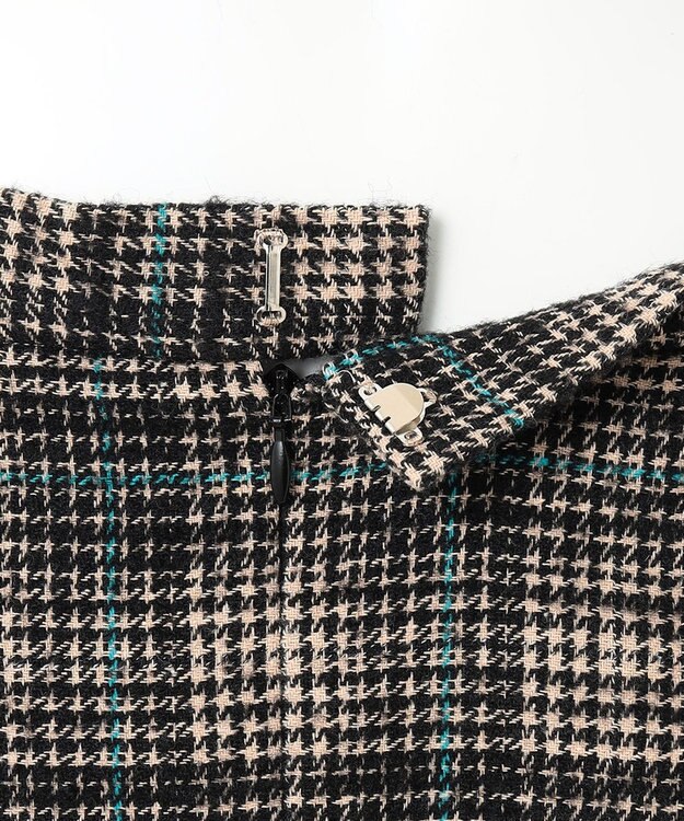 23区 L 【R(アール)】カラーウィンドウペンチェック スカート ベージュxブラック