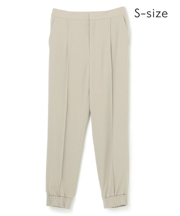 BEIGE， 【洗える・S-size】SENTIER / バックサテンジョグパンツ Taupe