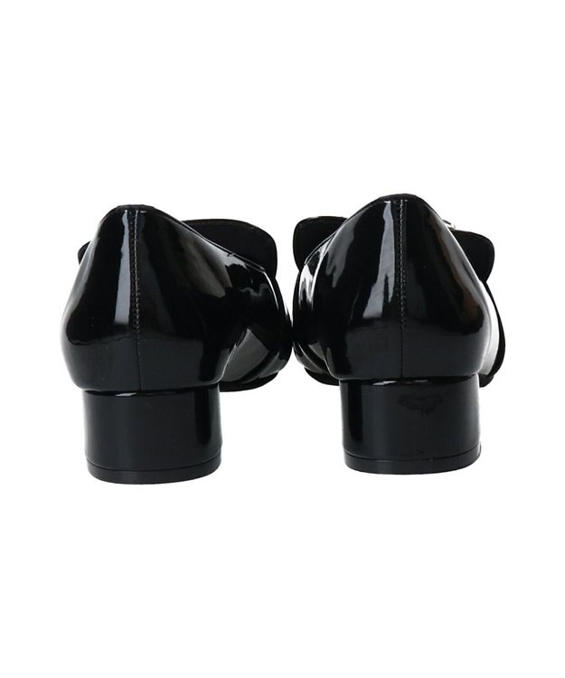 Bridget Birkin 【Bridget Birkin】スクエアバックルビジューローファー ブラックエナメル