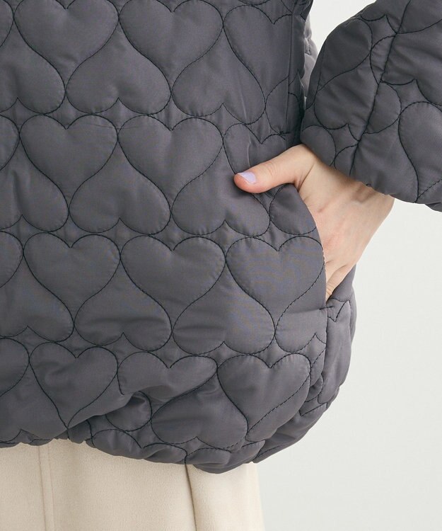 Green Parks ・ｓｗｉｎｇ　ｂｙ　ハートキルトコクーンブルゾン Charcoal Gray