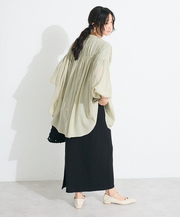 CRAFT STANDARD BOUTIQUE ヴィンテージボイルシャーリングチュニック Khaki