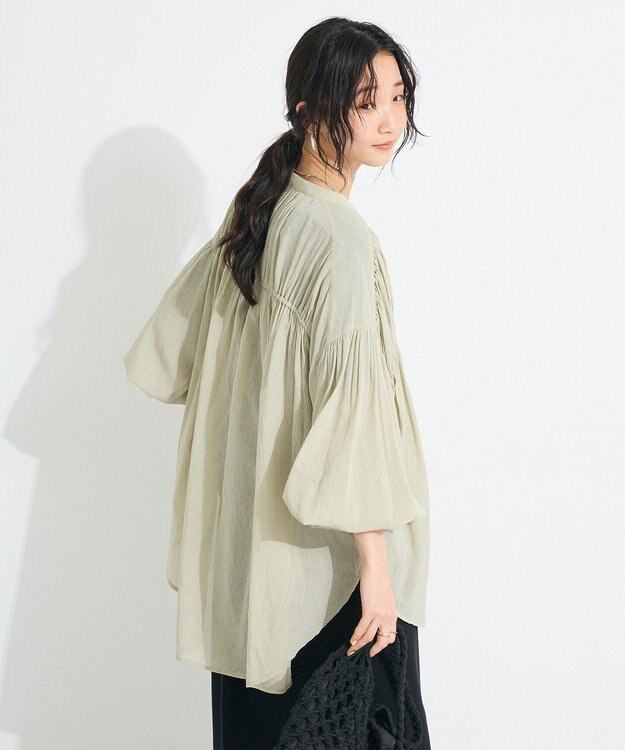 CRAFT STANDARD BOUTIQUE ヴィンテージボイルシャーリングチュニック Khaki