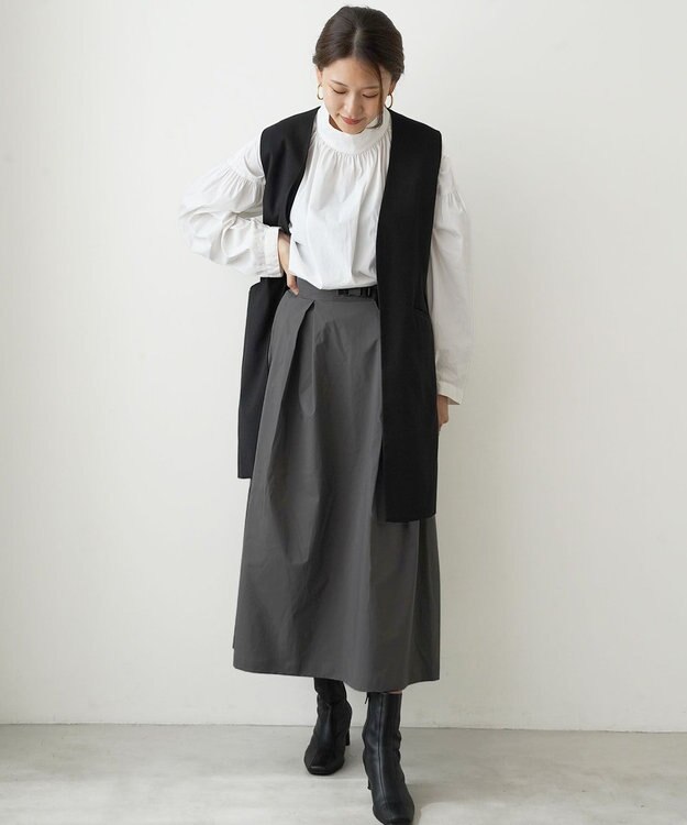 F/ACSION KAGA オーバースカート CHARCOAL