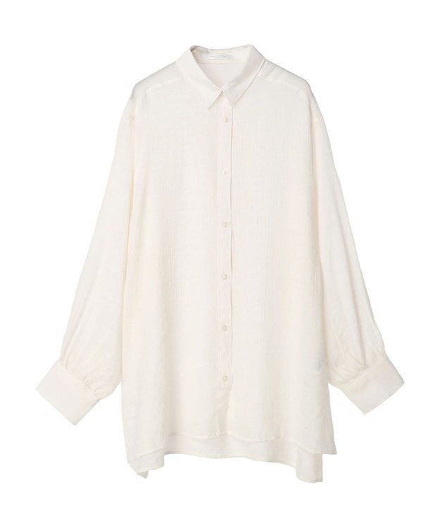 Green Parks ジャガードシアーシャツ Off White