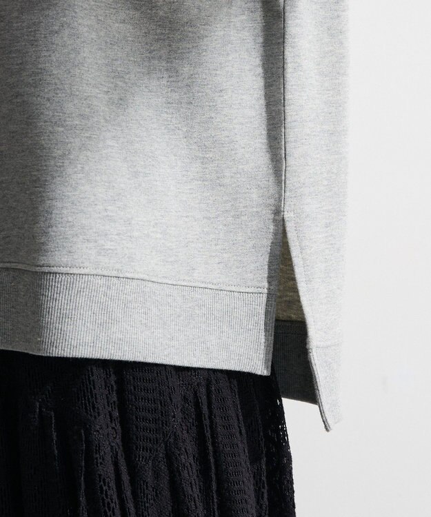 Green Parks 七分袖ロゴ裏毛プルオーバー Gray Mixture