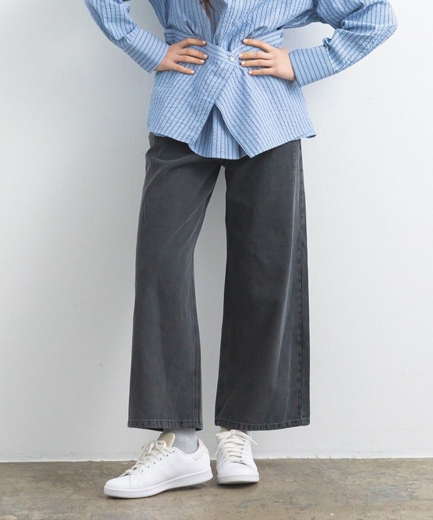 CRAFT STANDARD BOUTIQUE ストレートワイドデニムパンツ Gray