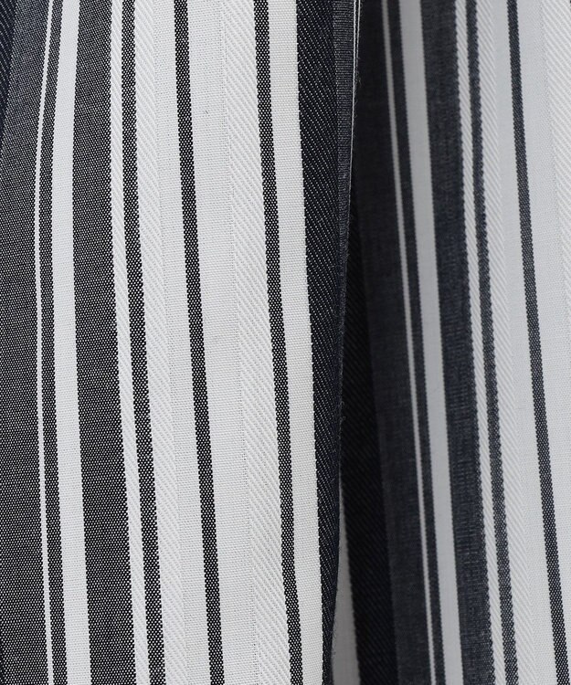 自由区 【洗える/セットアイテム】ウールブレンドベスト×ストライプワンピ ネイビー系1