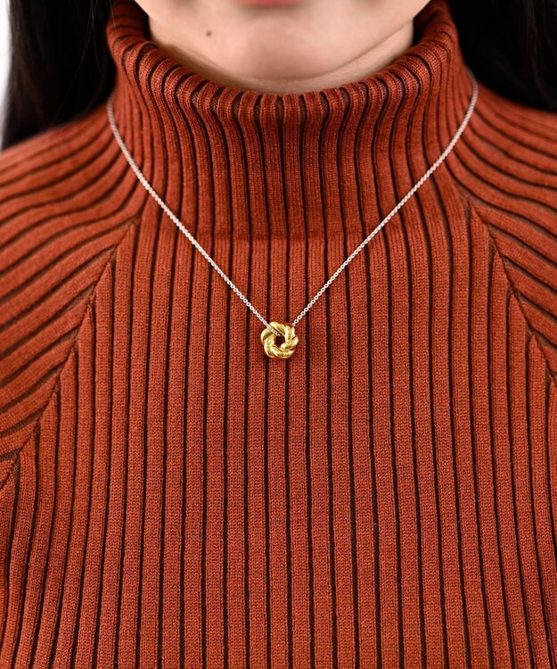 simoe Conel Loop Necklace ネックレス シルバー×ゴールド