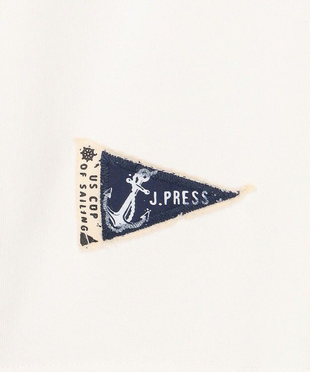 J.PRESS MEN 【NYUZELESS】エンブロイダリー モチーフTシャツ ホワイト系