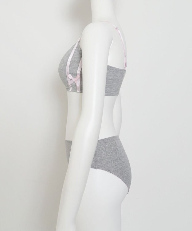 WEGO 【ブラトップ＆ショーツセット】Liliane　Ciel　サイドライン グレー