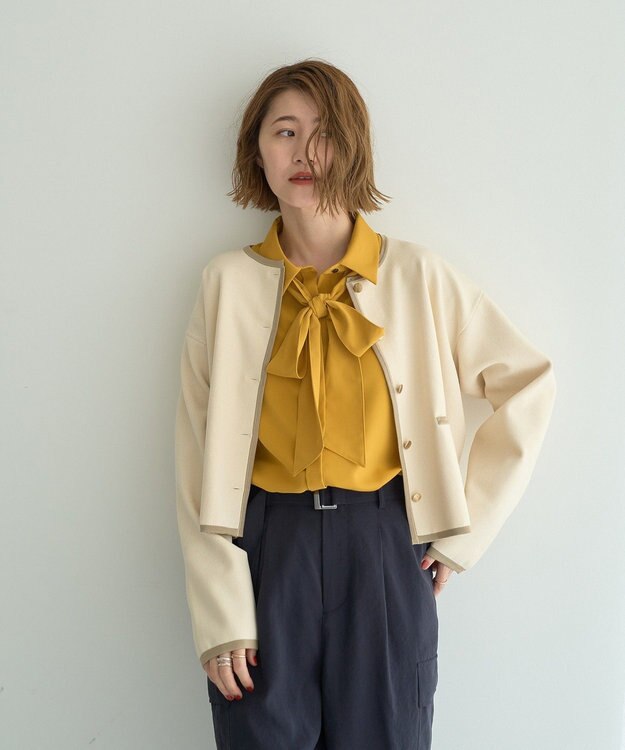 YECCA VECCA 2wayボウタイシャツ Mustard