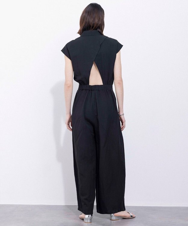 NAVE 【Nave】ヴィスコースリネン ジャンプスーツ ブラック系