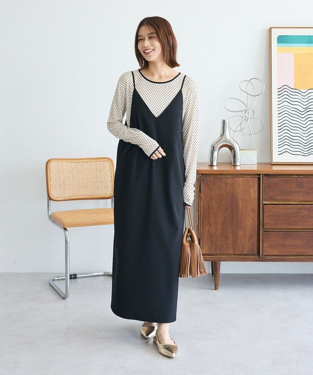 Green Parks Ｖネックキャミワンピース Black