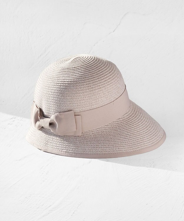 TOCCA 【サイズ調整可】HALF BRIM RIBBON HAT ブレードハット グレージュ系