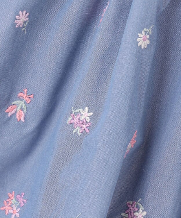 ANY KIDS フラワー 刺繍 キュロット デニムブルー