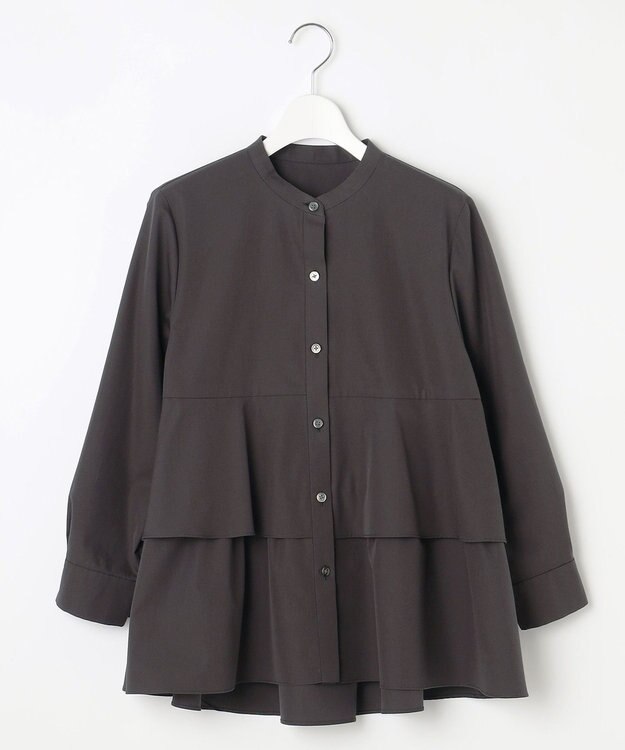 自由区 【洗える】コットンティアード ブラウス バーント