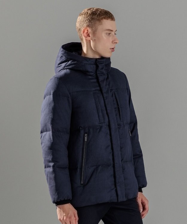 JOSEPH HOMME コマスエード　ダウンコート ネイビー系